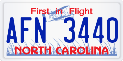 NC license plate AFN3440