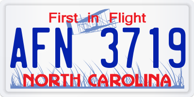 NC license plate AFN3719