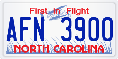NC license plate AFN3900