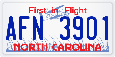 NC license plate AFN3901