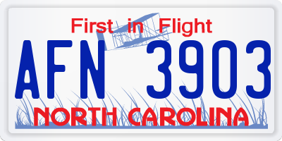 NC license plate AFN3903