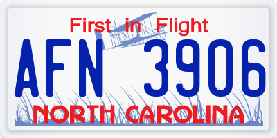 NC license plate AFN3906