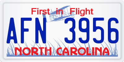 NC license plate AFN3956