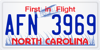 NC license plate AFN3969