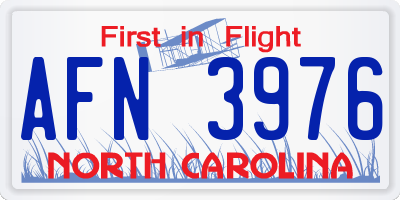NC license plate AFN3976
