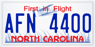 NC license plate AFN4400