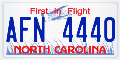NC license plate AFN4440