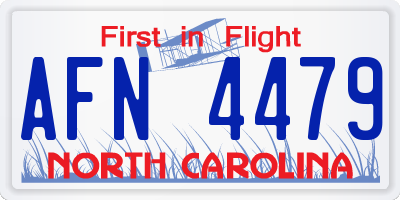 NC license plate AFN4479