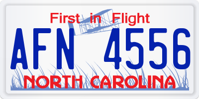 NC license plate AFN4556