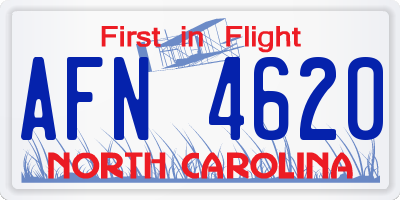 NC license plate AFN4620