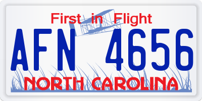 NC license plate AFN4656