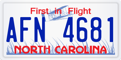 NC license plate AFN4681