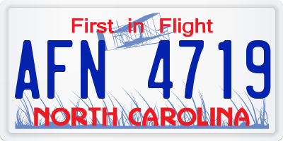 NC license plate AFN4719
