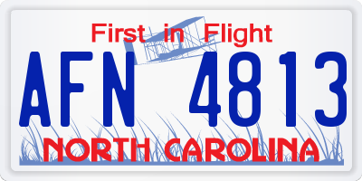 NC license plate AFN4813