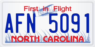 NC license plate AFN5091