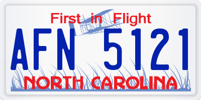 NC license plate AFN5121