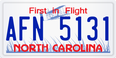 NC license plate AFN5131