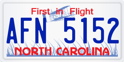 NC license plate AFN5152
