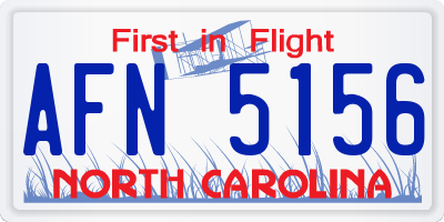 NC license plate AFN5156