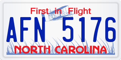 NC license plate AFN5176