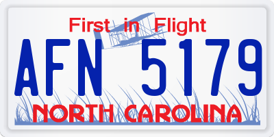 NC license plate AFN5179