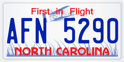 NC license plate AFN5290