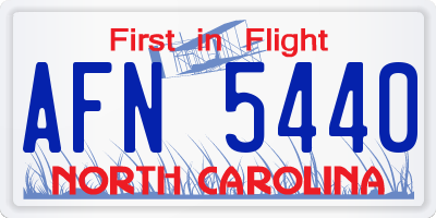NC license plate AFN5440
