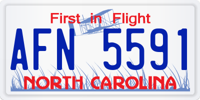NC license plate AFN5591