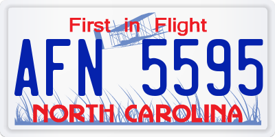 NC license plate AFN5595