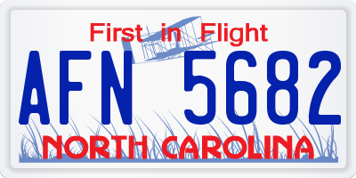 NC license plate AFN5682