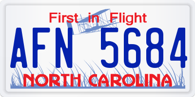 NC license plate AFN5684