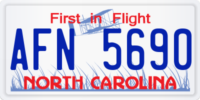 NC license plate AFN5690