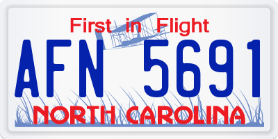 NC license plate AFN5691