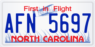 NC license plate AFN5697