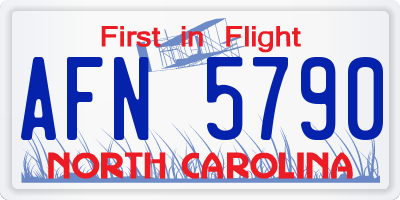 NC license plate AFN5790
