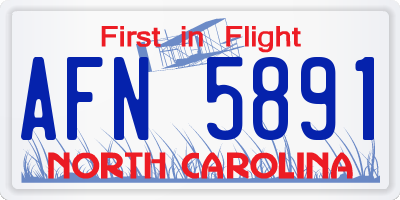NC license plate AFN5891