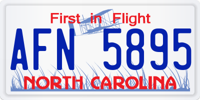 NC license plate AFN5895