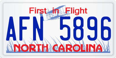 NC license plate AFN5896