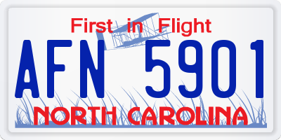 NC license plate AFN5901