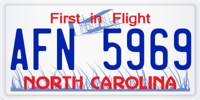 NC license plate AFN5969