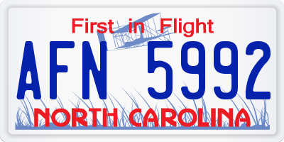 NC license plate AFN5992