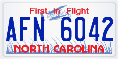 NC license plate AFN6042