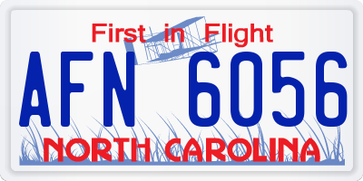 NC license plate AFN6056
