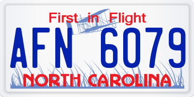 NC license plate AFN6079
