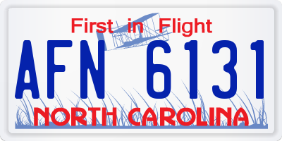 NC license plate AFN6131