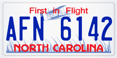 NC license plate AFN6142