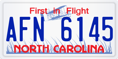 NC license plate AFN6145