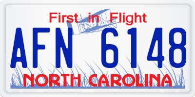 NC license plate AFN6148