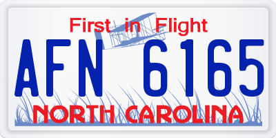 NC license plate AFN6165