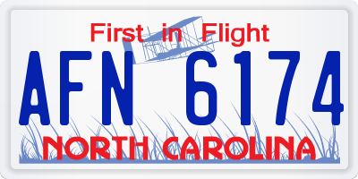 NC license plate AFN6174